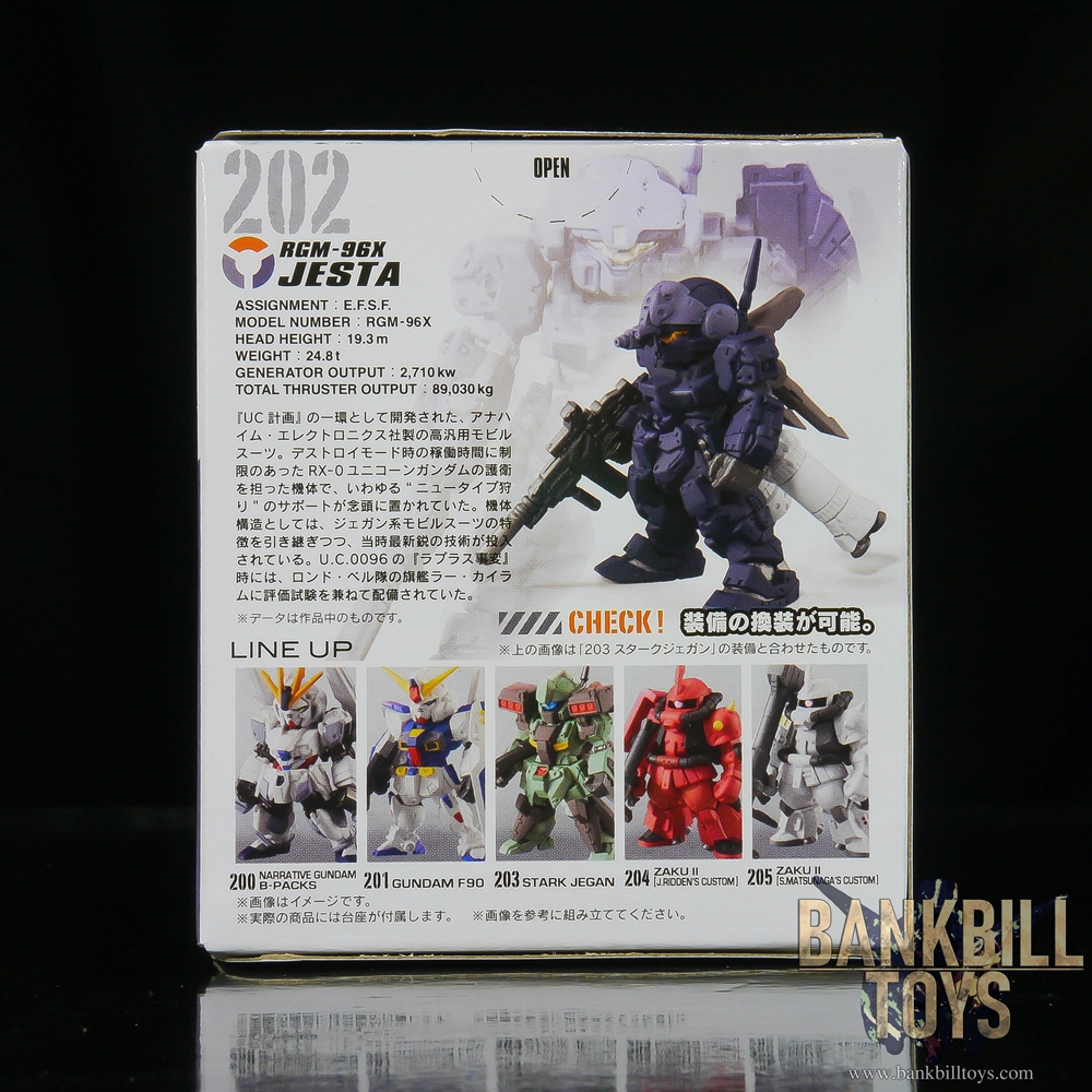 กันดั้ม Bandai Candy Toy FW Gundam Converge #14 No.202 RGM-96X Jesta