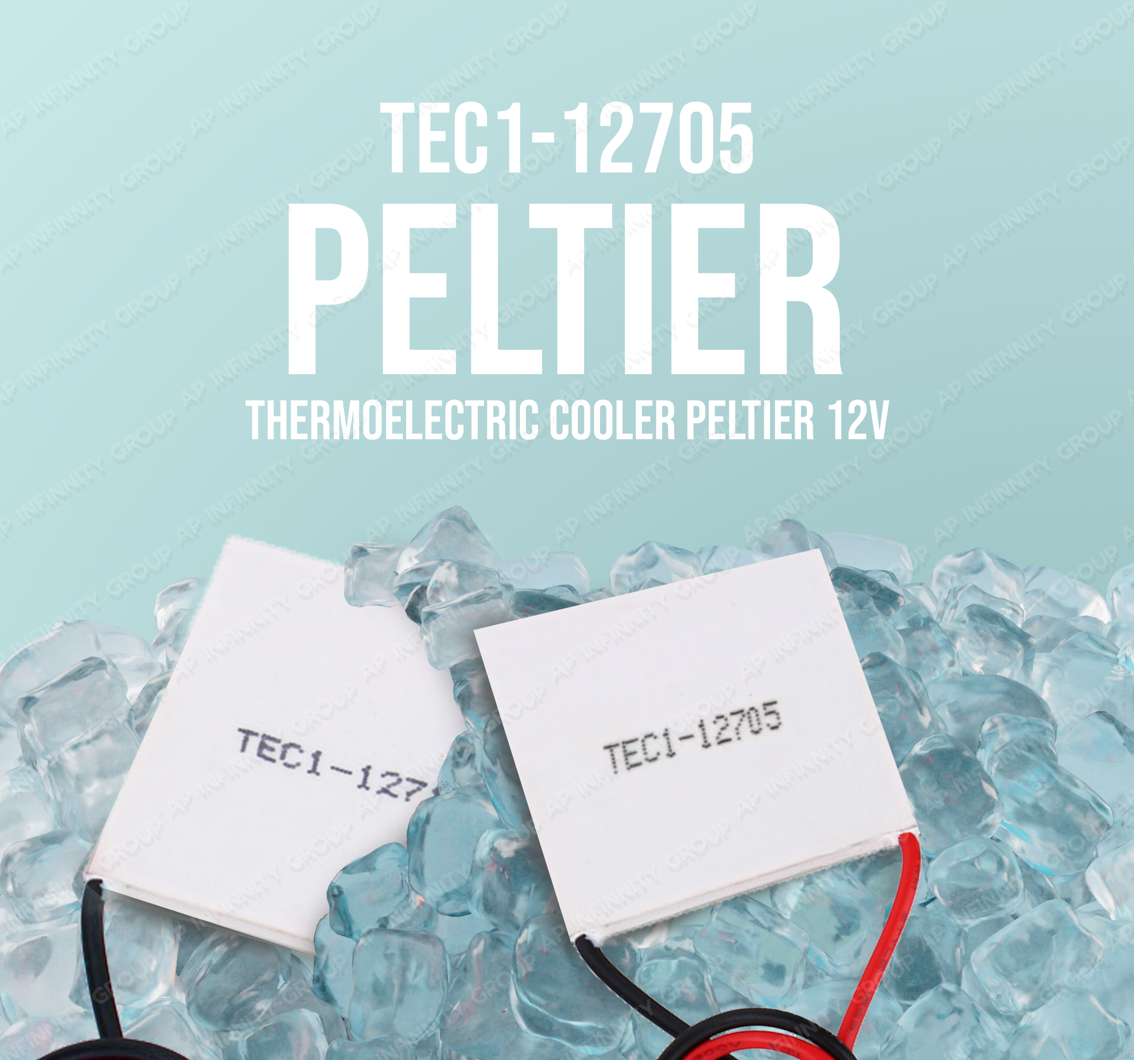 เทอร์โมอิเล็กทริค คูลเลอร์ TEC1-12705 TEC Thermoelectric Cooler Peltier 12V