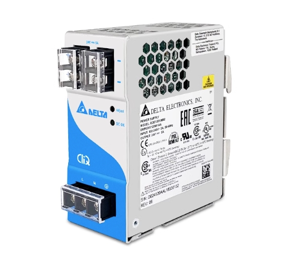 Delta Power Supply DRP024V120W1AA 24V/5A (120W) ,Input 220 AC 1Phase