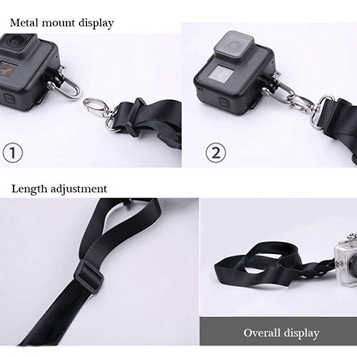 GoPro Neck Strap With Stainless U Hook for GoPro Camera สายคล้องคอ พร้อมตัว U สแตนเลส