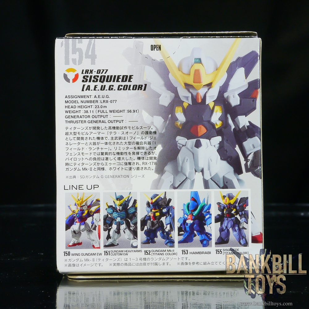 กันดั้ม Bandai Candy Toy FW Gundam Converge #06 No.154 LRX-077 Sisquiede [A.E.U.G. Color Ver.]