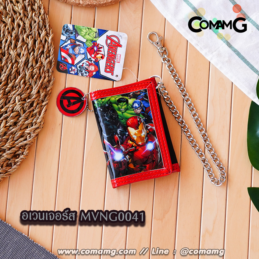 กระเป๋าสตางค์เด็กผู้ชาย รุ่น3พับ+มีโซ่ ลายการ์ตูน ลิขสิทธิ์แท้