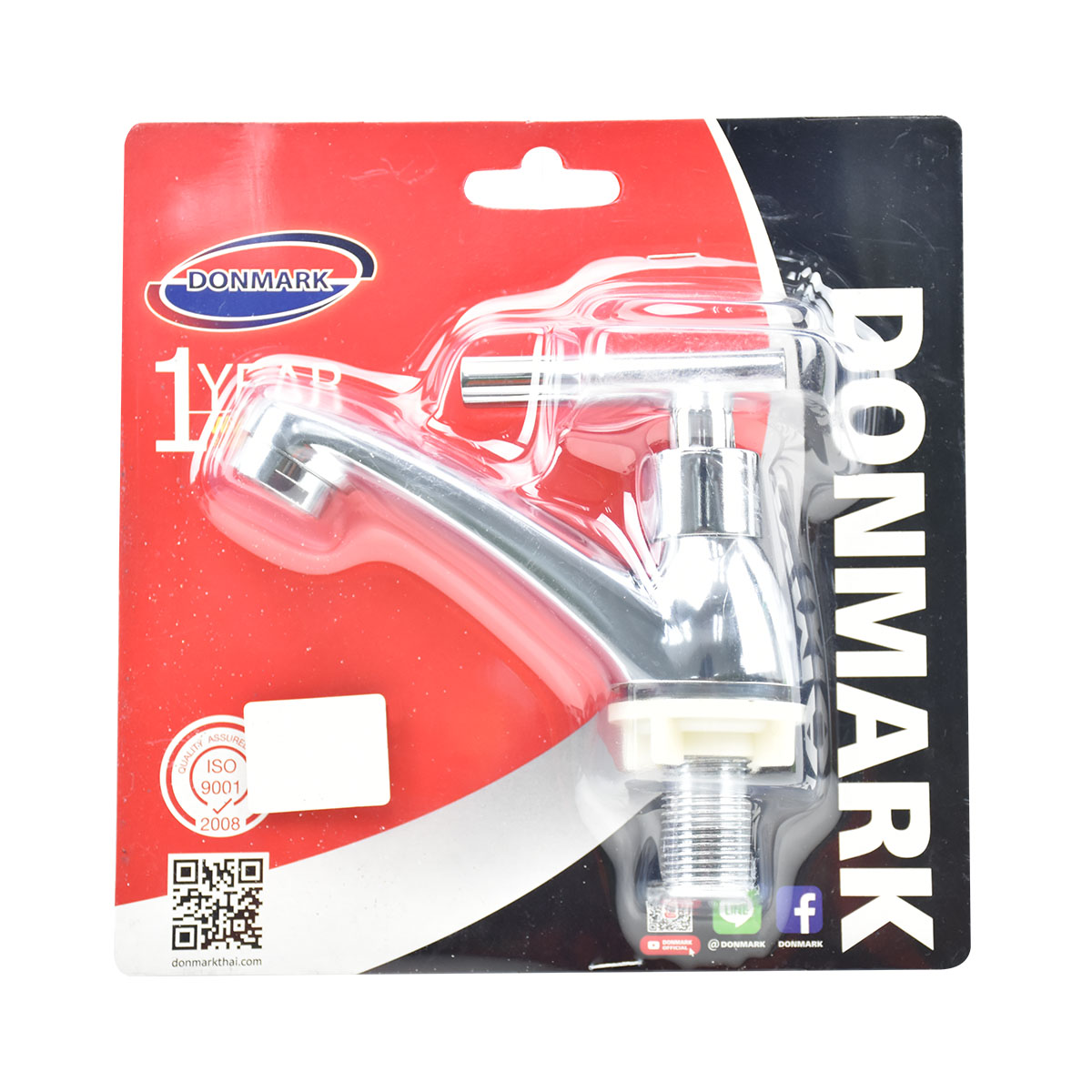 Donmark ก๊อกอ่างล้างหน้าทองเหลือง ด้ามปัด รุ่น D-1105
