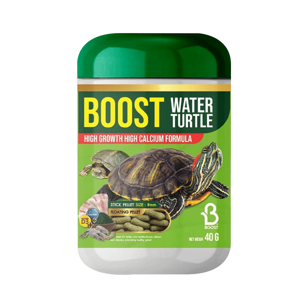 Boost Tortoise High Fiber บูสท์ อาหารเต่าบก สูตรไฟเบอร์สูง 1 กก. อาหารเต่าบกเสริมไฟเบอร์ ช่วยระบบขับถ่าย บำรุงลำไส้ เต่ากินง่าย สุขภาพดี