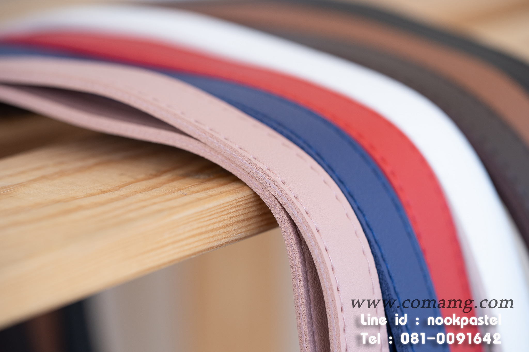 สายกระเป๋าหนังPU หนังเรียบ