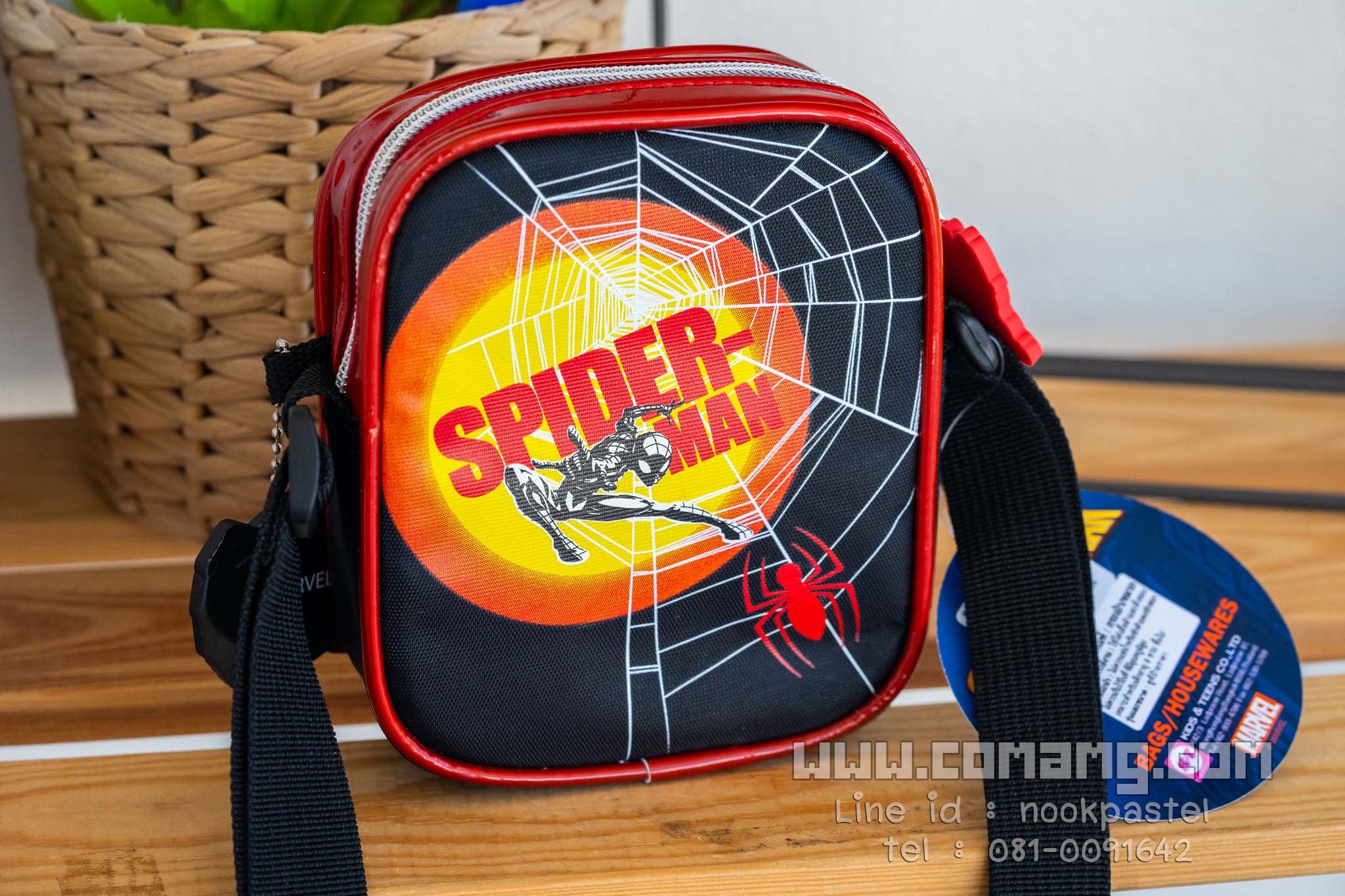กระเป๋าสะพายสไปรเดอร์แมน ทรงสี่เหลี่ยม (Spider-man) ลิขสิทธิ์แท้