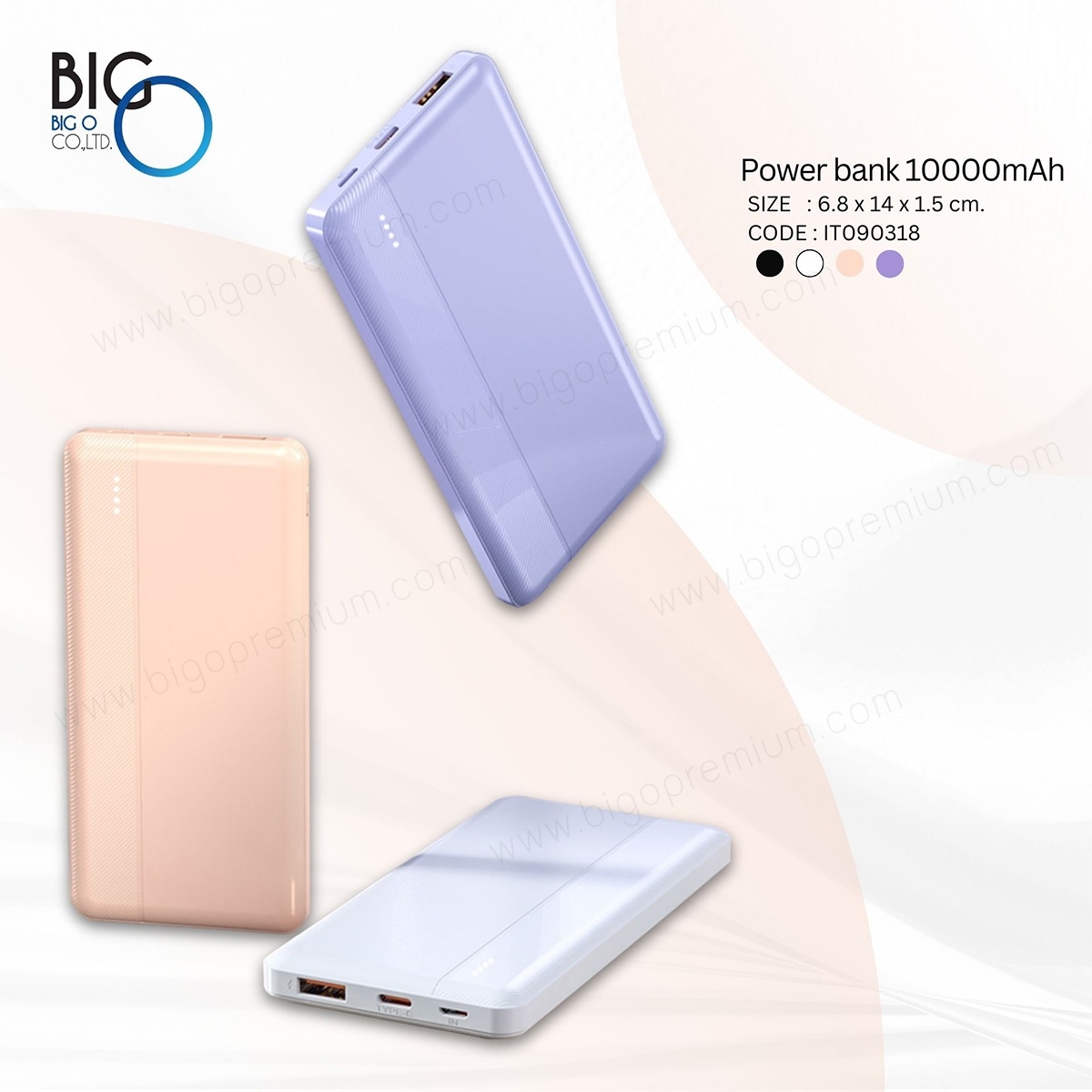 พาวเวอร์แบงค์พรีเมี่ยม ความจุ 10000 mAh