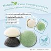 ฟองน้ำล้างหน้าใยบุก Konjac sponge ฟองน้ำจากธรรมชาติ100% เป็นมิตรต่อสิ่งแวดล้อม