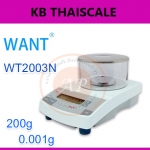 เครื่องชั่งความละเอียดสูง 200g ตาชั่งละเอียดสูง200กรัม เครื่องชั่งน้ำหนัก200g ตาชั่งละเอียดสูง200g เครื่องชั่งอิเล็กทรอนิกส์200g ละเอียด0.001g WANT รุ่น WT2003N พร้อมอุปกรณ์ครอบชุด