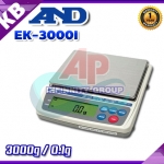 ตาชั่งดิจิตอล เครื่องชั่งดิจิตอลตั้งโต๊ะ เครื่องชั่งระบบอิเล็กทรอนิกส์ เครื่องชั่ง 3000g ละเอียด 0.1g ขนาดแท่น 13 x 17CM AND รุ่น EK-3000i ( MADE IN JAPAN )
