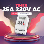 เครื่องตั้งเวลาดิจิตอล ตัวตั้งเวลา รายวัน รายสัปดาห์ มีแบตเตอรี่ lithium และรีเลย์ ในตัว 17 On/Off Programmable Electronic Timer 25A 220V