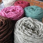 ไหมพรมฝ้ายปั่นมือ รุ่นเส้นยักษ์ สีล้วน Huge