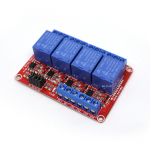 Module รีเลย์ Relay 12V 4 Channel (สีแดง) Isolation High And Low Trigger