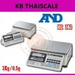ตาชั่งดิจิตอลนับจำนวน3kg เครื่องชั่งดิจิตอล3kg เครื่องชั่งนับจำนวน3กิโล เครื่องชั่งนับชิ้นงานแบบตั้งโต๊ะ3kg ตาชั่ง3กิโล กิโลดิจิตอล3kg ละเอียด0.5g AND รุ่น HC-3KI ขนาดแท่น 30x21cm.