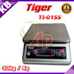 เครื่องชั่งดิจิตอล เครื่องชั่งตั้งโต๊ะ เครื่องชั่งกันน้ำ เครื่องชั่งดิจิตอลกันน้ำตั้งโต๊ะ 30Kg ตาชั่งกันน้ำ 30kg เครื่องชั่งสแตนเลส 30kg เครื่องชั่งน้ำหนัก 30kg พิกัด 30kg ความละเอียด 5g ยี่ห้อ TIGER รุ่น TW-01SS ผ่านตรวจรับรองจากสำนักงานชั่ง ตวง วัด