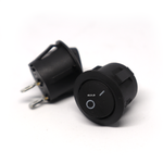 สวิตช์ไฟเปิด/ปิด กลม KCD1-105 20mm สีดำ 2 ขา Switch Round 6A 250V On/Off