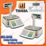 เครื่องชั่งคำนวนราคาตั้งโต๊ะ เครื่องชั่งคำนวณราคาดิจิตอลและพิมพ์สติ๊กเกอร์บาร์โค้ดรุ่น TM-30A เครื่องชั่งดิจิตอล30kg เครื่องชั่งคำนวณราคา เครื่องชั่ง30kg ความละเอียด 2 ระดับ 0.005Kg และ 0.01Kg Linear รุ่น TM-30A 30 กิโล ผ่านตรวจรับรองสำนักงานชั่งตวงวัด