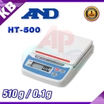 ตาชั่งดิจิตอล เครื่องชั่งดิจิตอลตั้งโต๊ะ เครื่องชั่งระบบอิเล็กทรอนิกส์ เครื่องชั่ง 500g ละเอียด 0.1g ขนาด 132 x 130 มิลลิเมตร AND รุ่น HT-500