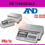 ตาชั่งดิจิตอลนับจำนวน30kg เครื่องชั่งดิจิตอล30kg เครื่องชั่งนับจำนวน30กิโล เครื่องชั่งนับชิ้นงานแบบตั้งโต๊ะ30kg ตาชั่ง30กิโล กิโลดิจิตอล30kg ละเอียด5g AND รุ่น HC-30KI ขนาดแท่น 30x21cm.
