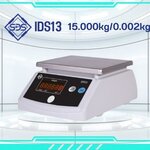 ตาชั่งดิจิตอลกันน้ำ เครื่องชั่งกันน้ำ แบบตั้งโต๊ะ ชั่งได้สูงสุด 15kg ค่าละเอียด 2g ป้องกันน้ำและฝุ่นระดับ IP68 รุ่น : IDS13 ยี่ห้อ : SDS
