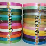 ริบบิ้นเนื้อทรายตรามงกุฏเบอร์2 ริบบิ้นพับเหรียญโปรยทาน