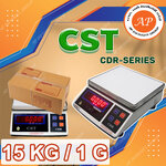 ตาชั่งดิจิตอล เครื่องชั่งดิจิตอล เครื่องชั่งแบบตั้งโต๊ะ เครื่องชั่งระบบอิเล็กทรอนิกส์ 15kg ละเอียด 1g ขนาด 218*260mm CST รุ่น CDR-15ประเทศใต้หวัน