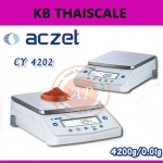 เครื่องชั่งดิจิตอล ทศนิยม 2 ตำแหน่ง เครื่องชั่งละเอียดสูง ตาชั่งดิจิตอล Precision balance ยี่ห้อ ACZET รุ่น CY4202 พิกัด 4200g ละเอียด 0.01g จานชั่งเหลี่ยม ขนาด 198*205mm.