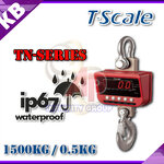 เครื่องชั่งดิจิตอล เครื่องชั่ง 1500Kg ตาชั่ง เครื่องชั่งดิจิตอลกันน้ำ เครื่องชั่งแขวนกันน้ำ 1500Kg ตาชั่งแขวนกันน้ำ 1500Kgเครื่องชั่งแขวน ตาชั่งแขวน CRANE SCALE เครื่องชั่งดิจิตอลแบบแขวนกันน้ำ 1500Kg อ่านค่าละเอียด 0.5Kg ยี่ห้อ T-SCALE รุ่น TN-SERIES
