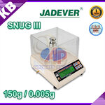 เครื่องชั่งดิจิตอล เครื่องชั่งความละเอียดสูง เครื่องชั่งน้ำหนัก ชั่งได้ 150g ความละเอียด 0.005g ยี่ห้อ JADEVER รุ่น SNUG III พิกัด 150g/0.005g