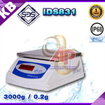 ตาชั่งดิจิตอล เครื่องชั่งกันน้ำ ตาชั่งกันน้ำ รุ่น IDS831-3Kg ค่าละเอียด 0.2 กรัม ยี่ห้อ SDS ไต้หวัน ราคาถูก คุณภาพดี