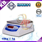 ตาชั่งดิจิตอล เครื่องชั่งกันน้ำ ตาชั่งกันน้ำ รุ่น IDS831-15Kg ค่าละเอียด 1 กรัม ยี่ห้อ SDS ไต้หวัน ราคาถูก คุณภาพดี