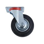 ล้อรถเข็น ล้ออะไหล่ 5 นิ้ว ล้อยางแบนหมุนรอบ 5 นิ้ว 125/37.5-50 ลูกล้อเลื่อนอุตสาหกรรม ล้อรถเข็น ล้อรถยกลาก -จำนวน 1 Pcs Wheel 5นิ้ว