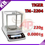 เครื่องชั่งดิจิตอล ตาชั่งดิจิตอล เครื่องชั่งสารเคมี ตาชั่งสารเคมี เครื่องชั่งทศนิยม 4 ตำแหน่ง เครื่องชั่งความละเอียดสูง พิกัด 220g อ่านค่าความละเอียด 0.0001g ยี่ห้อ TIGER รุ่น TM-2204