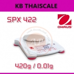 เครื่องชั่งดิจิตอลความละเอียดสูง ตาชั่งแบบความละเอียดสูง 420g ความละเอียด 0.01g หน้าจอแสดงผล LCD ยี่ห้อ OHAUS รุ่น SPX422 420g/0.01g