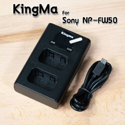 KingMa แท่นชาร์จSony NP-FW50 มีจอLCDแสดงค่าสถานะ