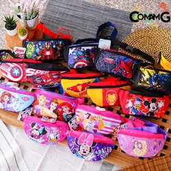 กระเป๋าคาดอกเด็ก กระเป๋าคาดเอวเด็ก กระเป๋าเด็ก รุ่นผ้าแคนวาส รุ่นหนังpu ลิขสิทธิ์แท้ คาดอก คาดเอว มีหลายลาย