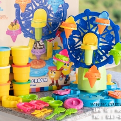 แป้งโดว์ ชุดเครื่องทำไอศครีมม้าหมุน