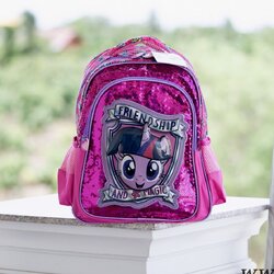 กระเป๋าเป้ลายโพนี่ทไวไลท์ สปาร์คเคิล (my little pony friendship and magic) สีชมพูกลิตเตอร์ ลิขสิทธิ์แท้ 15นิ้ว