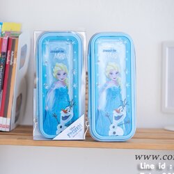 กล่องดินสอเอลซ่ากลิตเตอร์ รุ่นน้ำไหล สีฟ้า ลิขสิทธิ์แท้