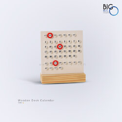ปฏิทินตั้งโต๊ะพรีเมี่ยมแบบไม้ ดีไซน์สวย