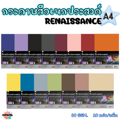 กระดาษสีเรนาซองซ์ Renaissance กระดาษ100ปอนด์สี อเนกประสงค์ ขนาดA4 160แกรม แพ็ค10แผ่น พร้อมส่ง
