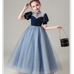 ทรงยาวสีน้ำเงิน-ฟ้า, #110-อก23 ยาว32นิ้ว