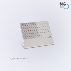 ปฏิทินตั้งโต๊ะพรีเมี่ยมแบบโลหะ