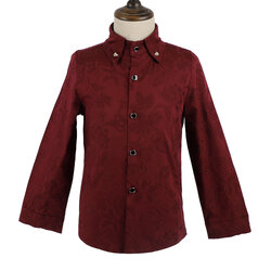 สีแดงเข้มลาย3มิติ, #140-อก28.5 ยาว22