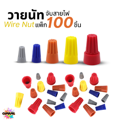 ถุง100ตัว วายนัทจับสาย เกลียวสปริง Wire Nut P1/P2/P3/P4/P6 ไวร์นัท พร้อมส่ง ออกใบกำกับภาษีได้