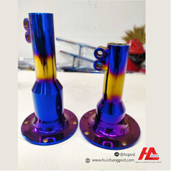 ตัวอย่างงงาน ชุบสี เคลือบสี สีน้ำเงินตัดทอง | PVD Coating