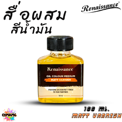 Renaissance สื่อผสมสีน้ำมัน MATT VARNISH (แมทวานิช) ขนาด 100ml พร้อมส่ง