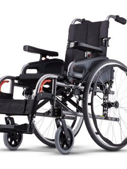 รถเข็นอลูมินัมอัลลอยด์คาร์ม่า KARMA รุ่น FLEXX (KM-8522) เบาะกว้างพิเศษ 20 นิ้ว รองรับน้ำหนักสูงสุด 130 กิโลกรัม เหมาะสำหรับ คนมีรูปร่างใหญ่, คนที่มีน้ำหนักมาก, คนไซร์ฝรั่ง, สูง ใหญ่ ของแท้ รับประกันศูนย์ไทย 5 ปี