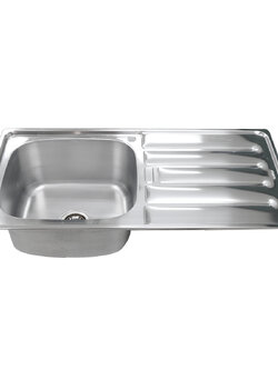 VEGARR อ่างซิงค์สแตนเลส 1 หลุม 1 ที่พัก หนา 0.6 มม. D409L