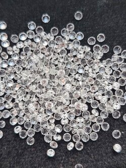 เพทายขาวกลมเจียรเหลี่ยม Size 2.0 มม. 1 กะรัต